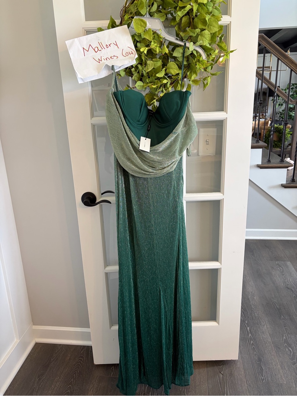 JLUXLABEL Teal V-Neck Structured Dress
